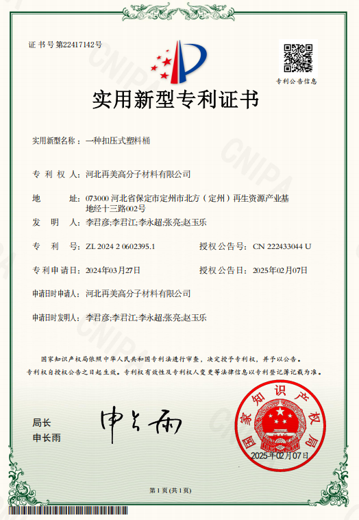 Remei Patent certificate